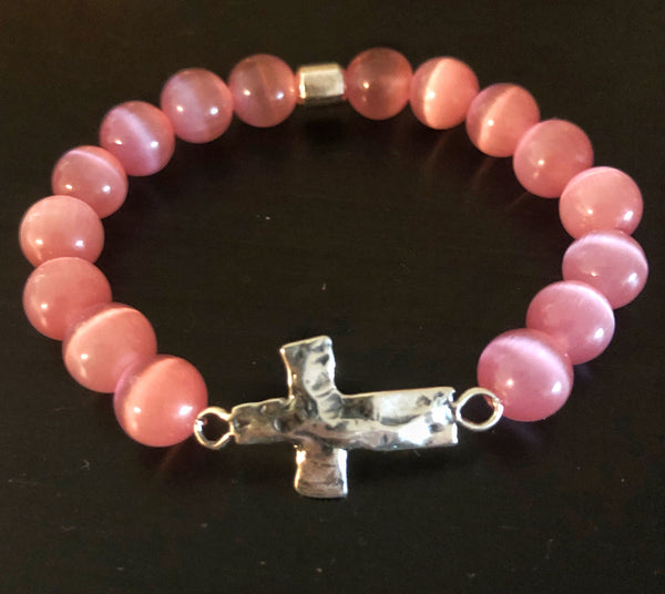 Pink Cat’s Eye Cross